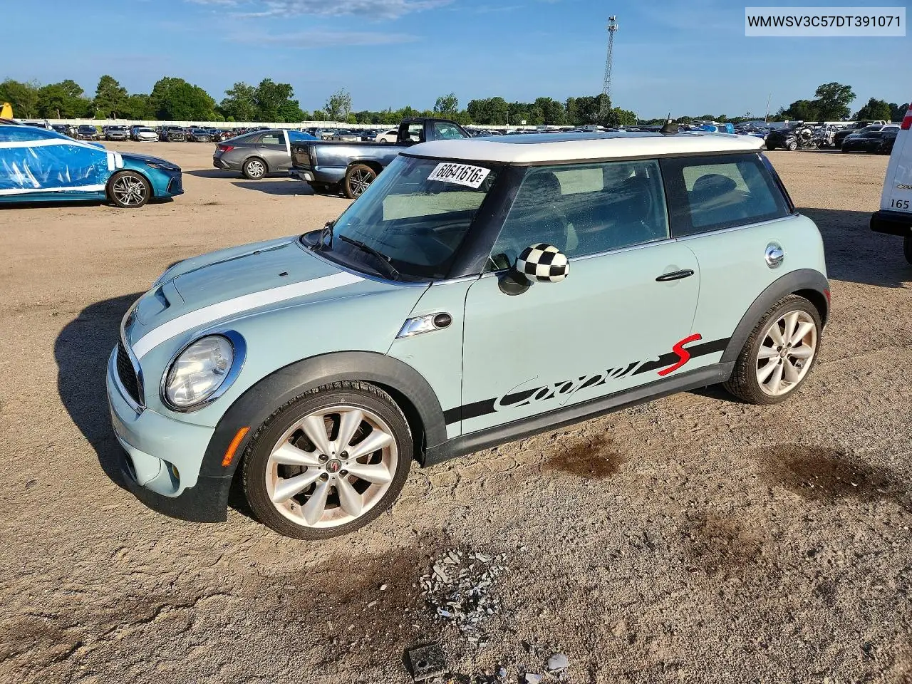 2013 Mini Cooper S VIN: WMWSV3C57DT391071 Lot: 60641616