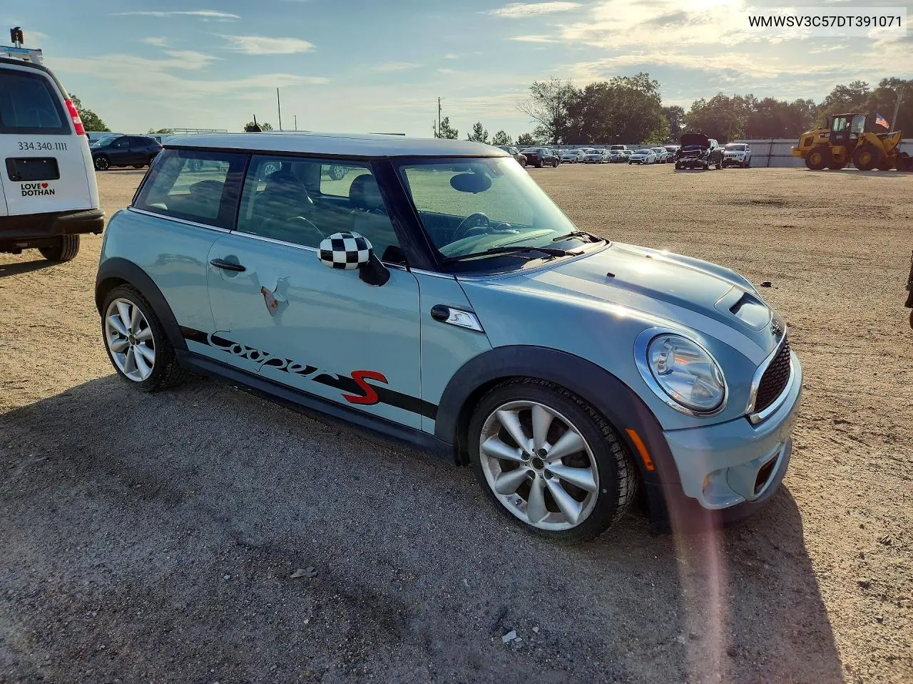 2013 Mini Cooper S VIN: WMWSV3C57DT391071 Lot: 60641616