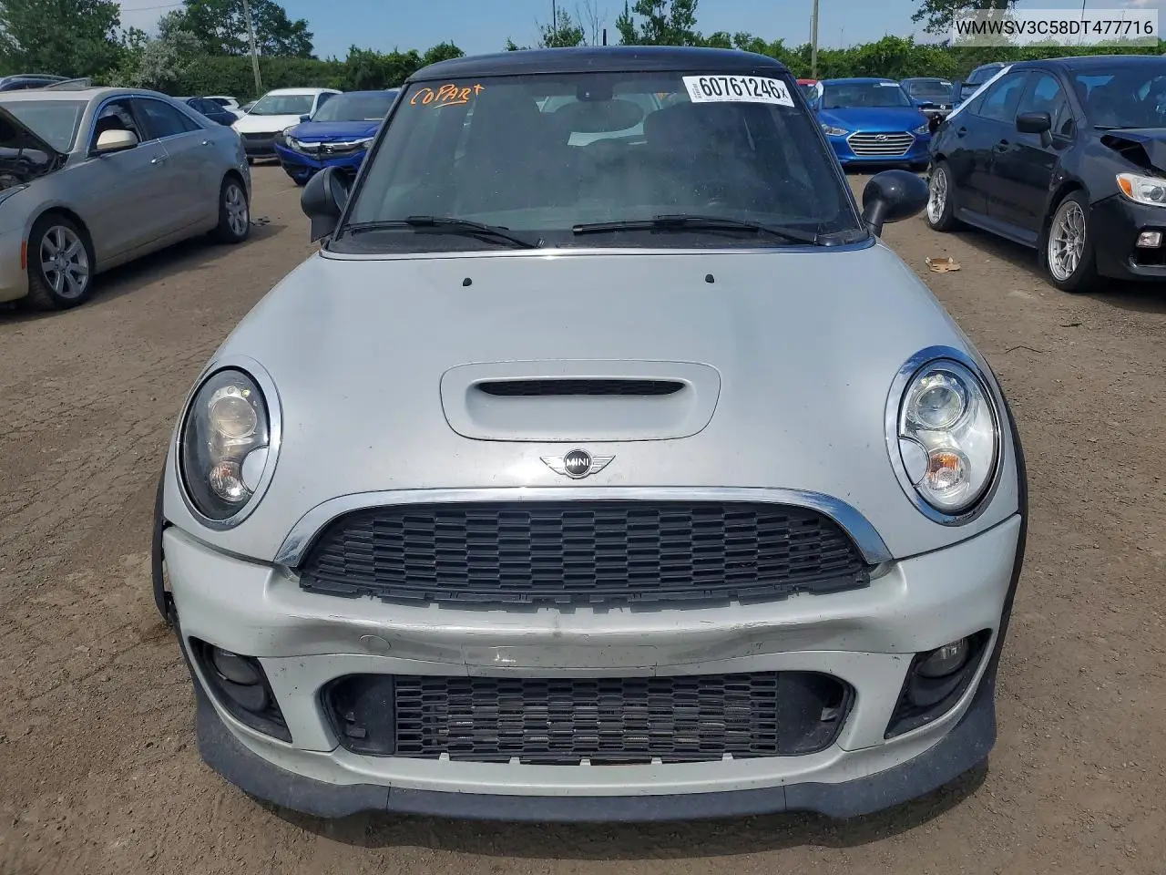 2013 Mini Cooper S VIN: WMWSV3C58DT477716 Lot: 60761246