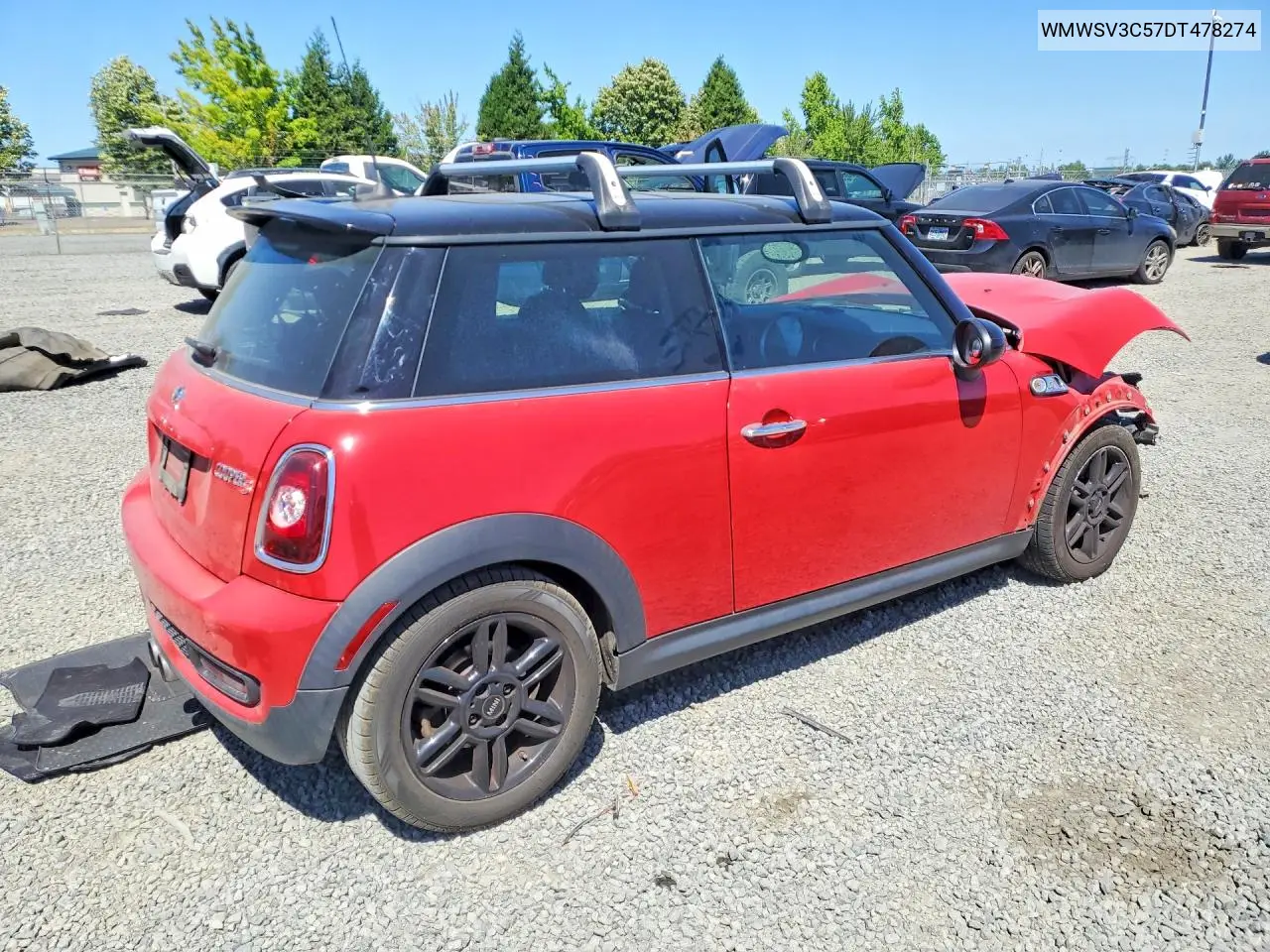 2013 Mini Cooper S VIN: WMWSV3C57DT478274 Lot: 60850516