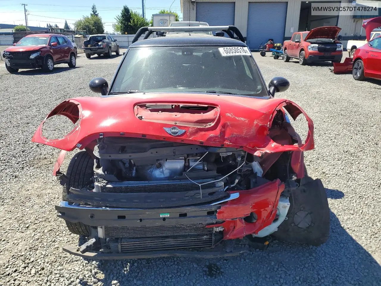 2013 Mini Cooper S VIN: WMWSV3C57DT478274 Lot: 60850516
