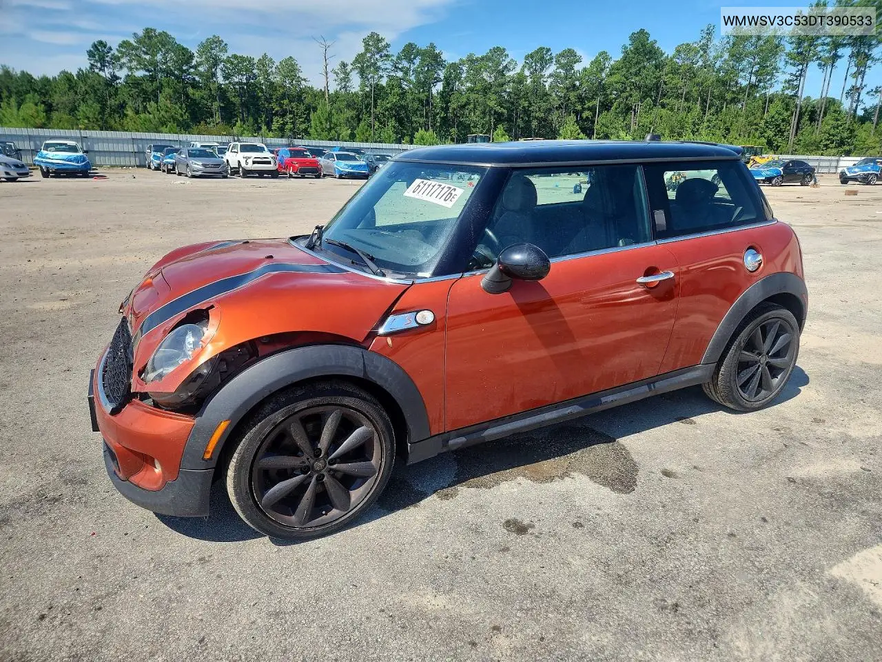 2013 Mini Cooper S VIN: WMWSV3C53DT390533 Lot: 61117176