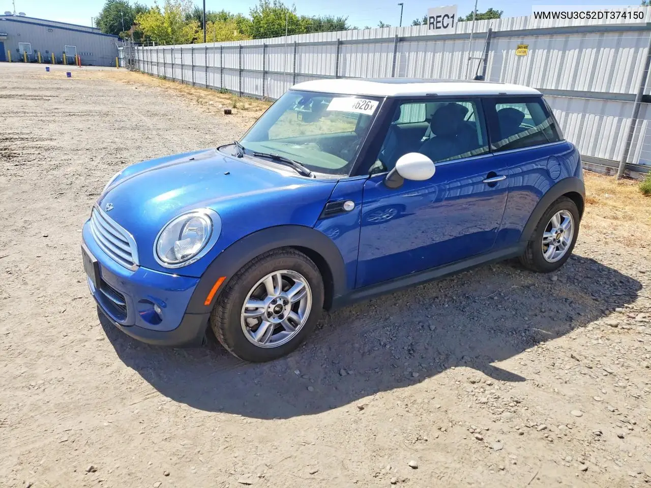 2013 Mini Cooper VIN: WMWSU3C52DT374150 Lot: 61354626