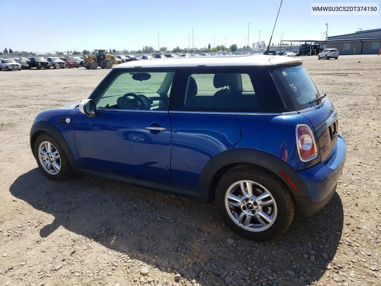 2013 Mini Cooper VIN: WMWSU3C52DT374150 Lot: 61354626