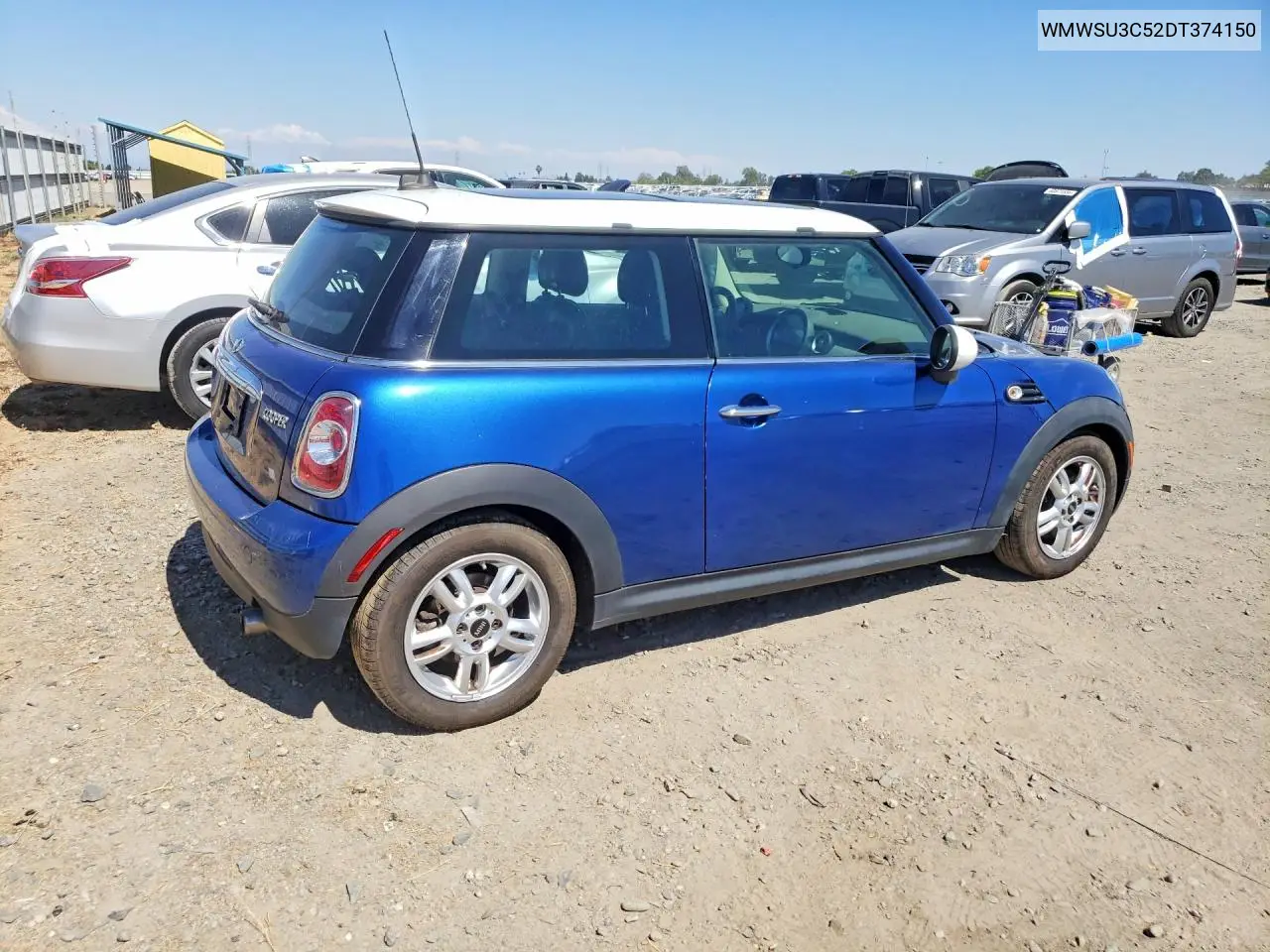 2013 Mini Cooper VIN: WMWSU3C52DT374150 Lot: 61354626