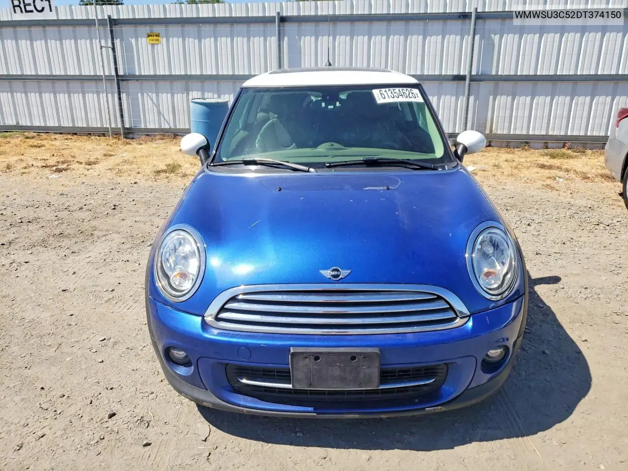 2013 Mini Cooper VIN: WMWSU3C52DT374150 Lot: 61354626