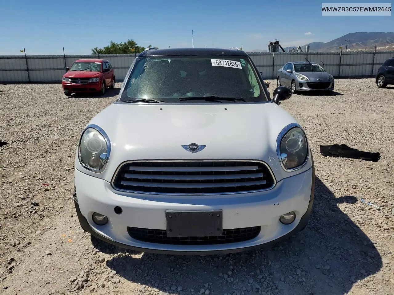 2014 Mini Cooper Countryman VIN: WMWZB3C57EWM32645 Lot: 59742656