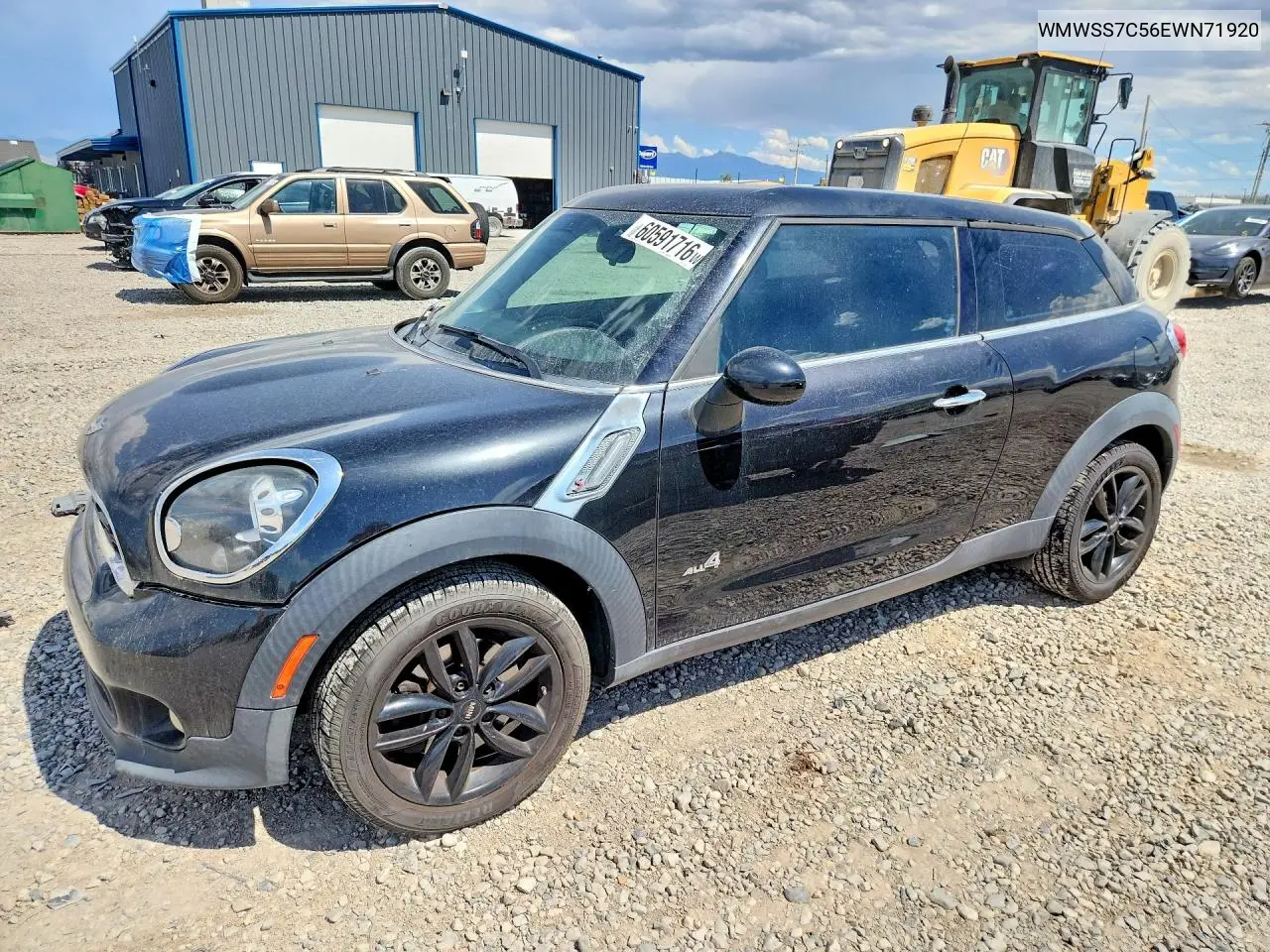 2014 Mini Cooper S Paceman VIN: WMWSS7C56EWN71920 Lot: 60591716
