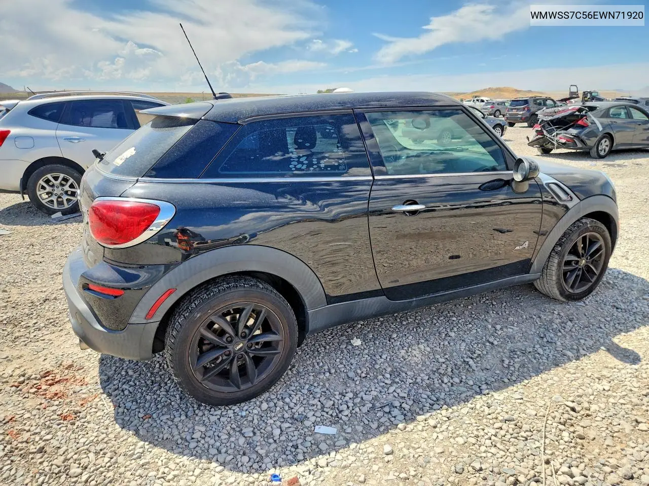 2014 Mini Cooper S Paceman VIN: WMWSS7C56EWN71920 Lot: 60591716