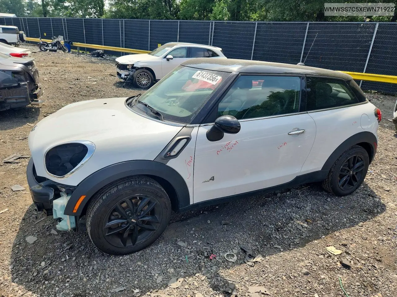 2014 Mini Cooper S Paceman VIN: WMWSS7C5XEWN71922 Lot: 61437356