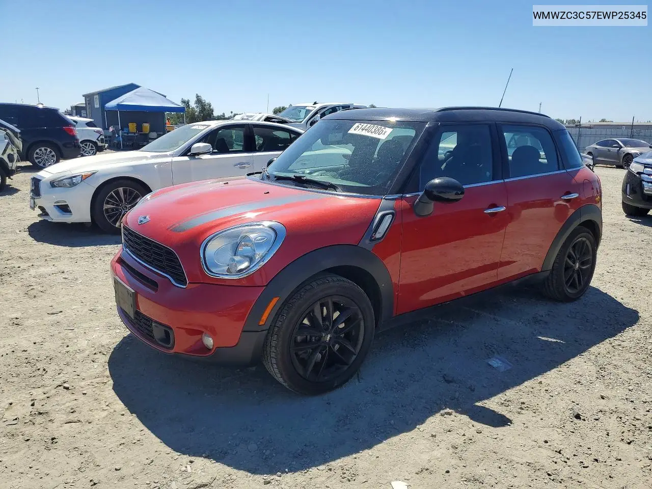 2014 Mini Cooper S Countryman VIN: WMWZC3C57EWP25345 Lot: 61440386