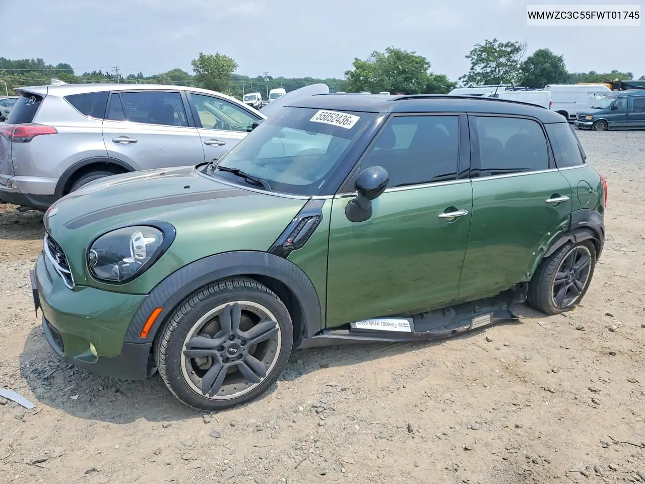 2015 Mini Cooper S Countryman VIN: WMWZC3C55FWT01745 Lot: 55052436