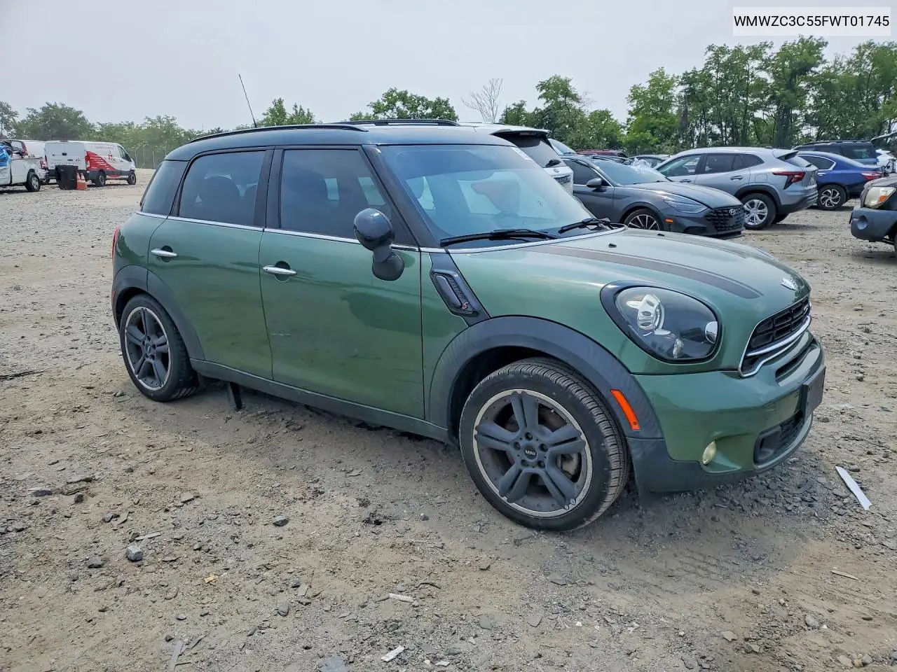 2015 Mini Cooper S Countryman VIN: WMWZC3C55FWT01745 Lot: 55052436
