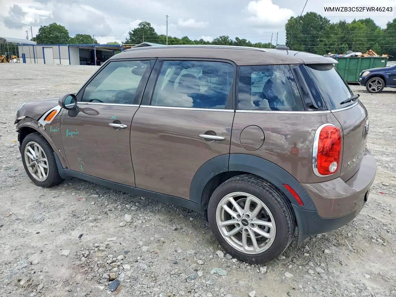 2015 Mini Cooper Countryman VIN: WMWZB3C52FWR46243 Lot: 60757476