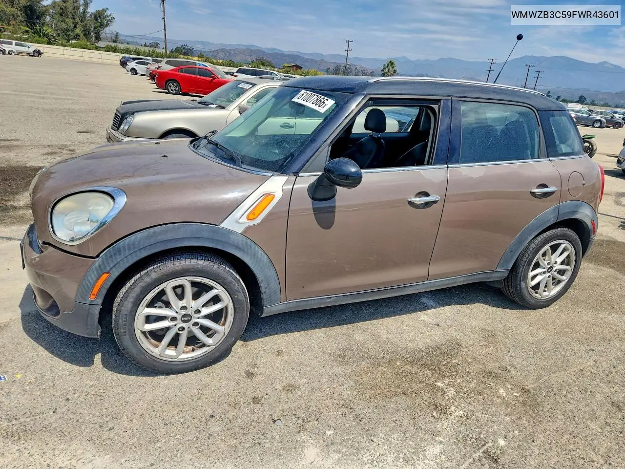 2015 Mini Cooper Countryman VIN: WMWZB3C59FWR43601 Lot: 61007866