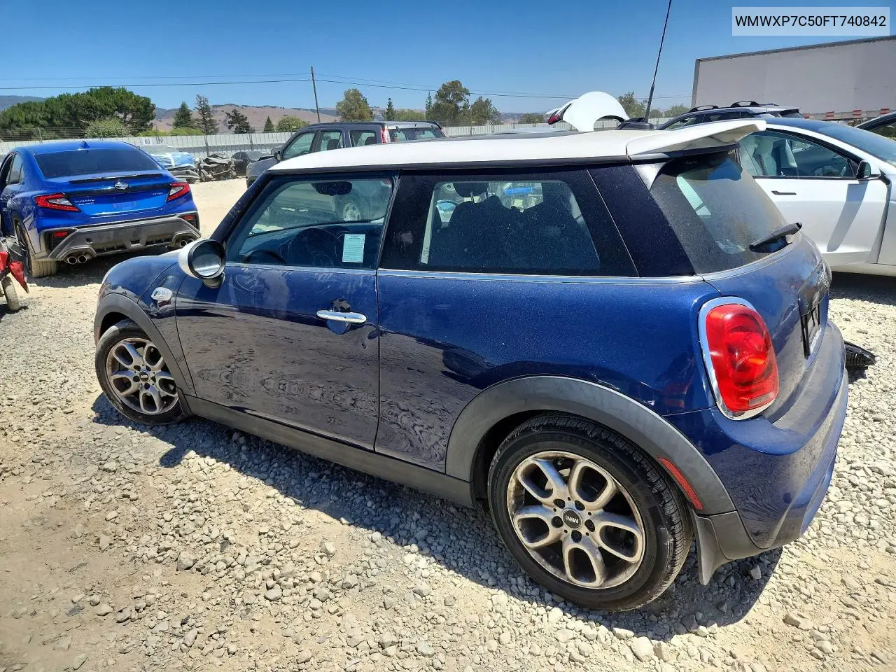 2015 Mini Cooper S VIN: WMWXP7C50FT740842 Lot: 61079356