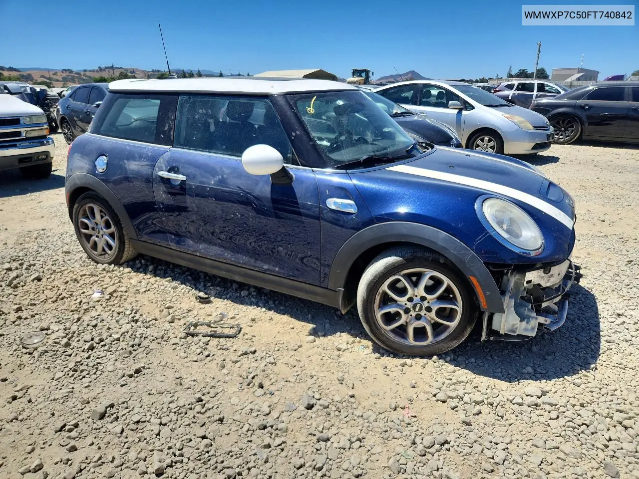 2015 Mini Cooper S VIN: WMWXP7C50FT740842 Lot: 61079356