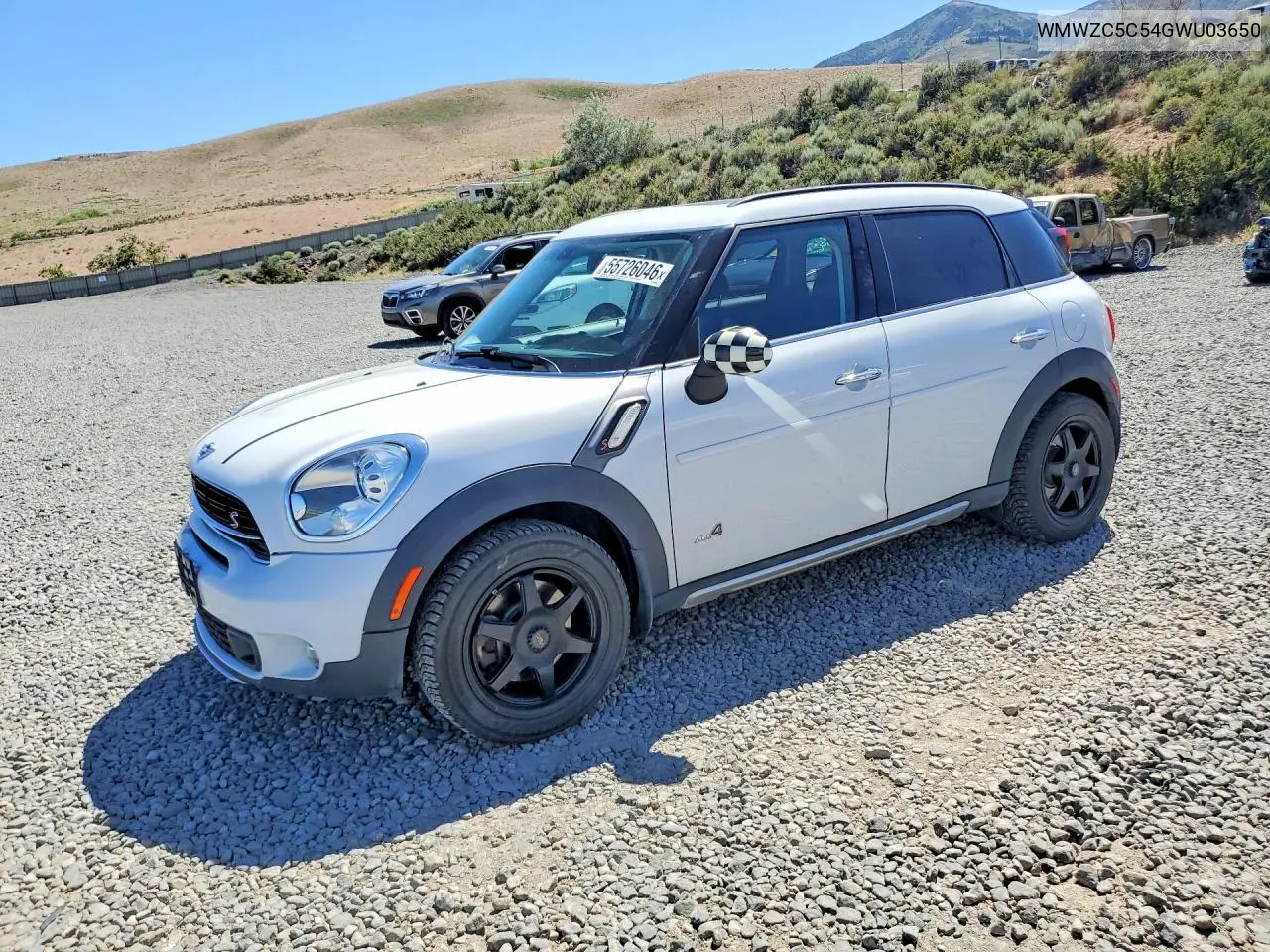 2016 Mini Cooper S Countryman VIN: WMWZC5C54GWU03650 Lot: 55726046