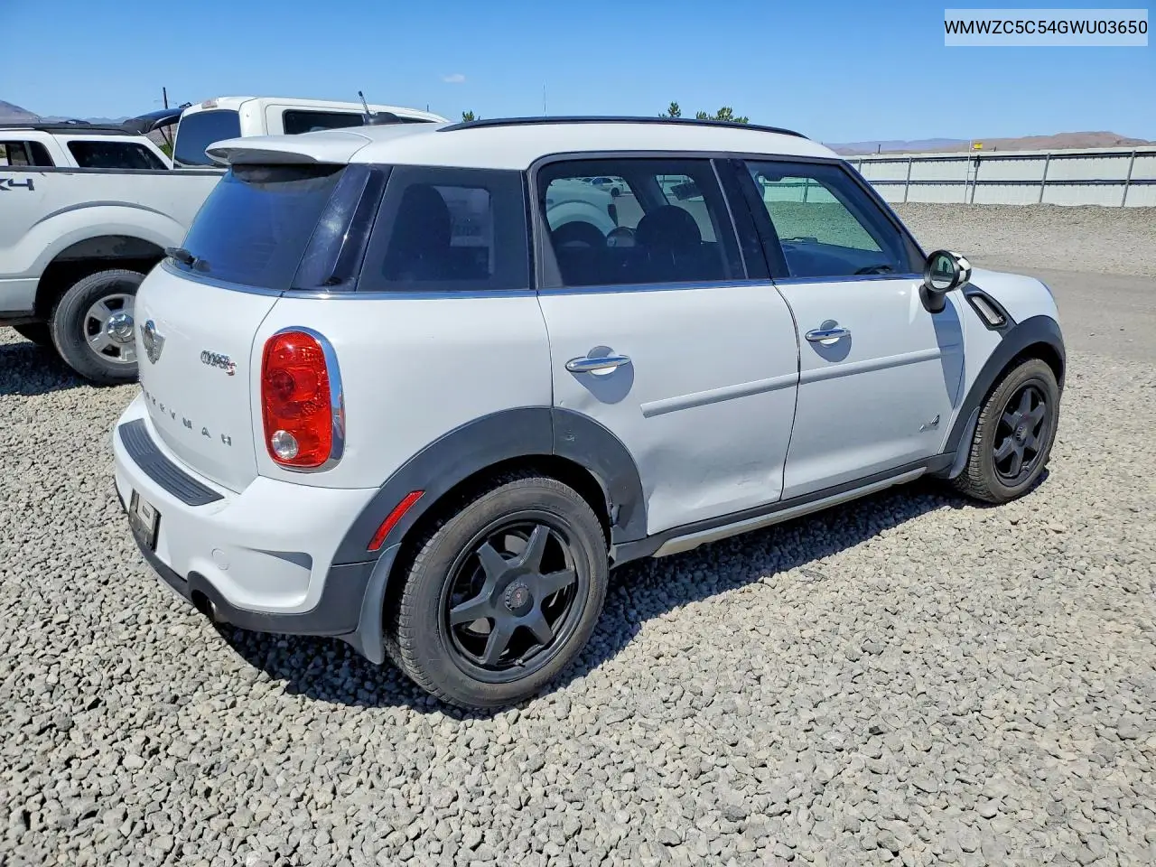 2016 Mini Cooper S Countryman VIN: WMWZC5C54GWU03650 Lot: 55726046