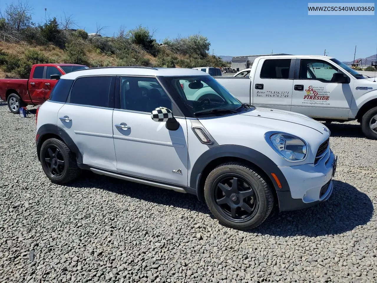 2016 Mini Cooper S Countryman VIN: WMWZC5C54GWU03650 Lot: 55726046