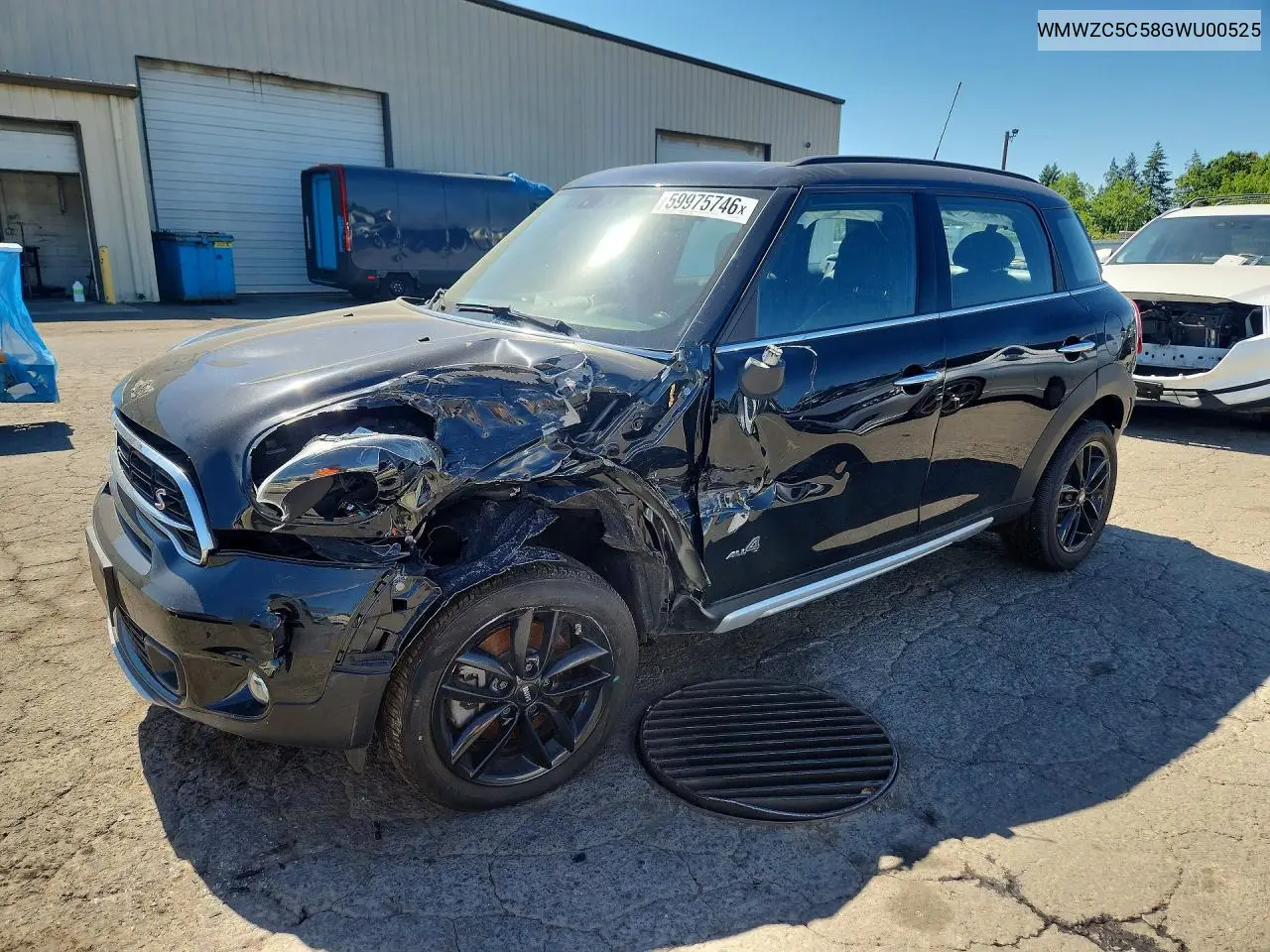 2016 Mini Cooper S Countryman VIN: WMWZC5C58GWU00525 Lot: 59975746