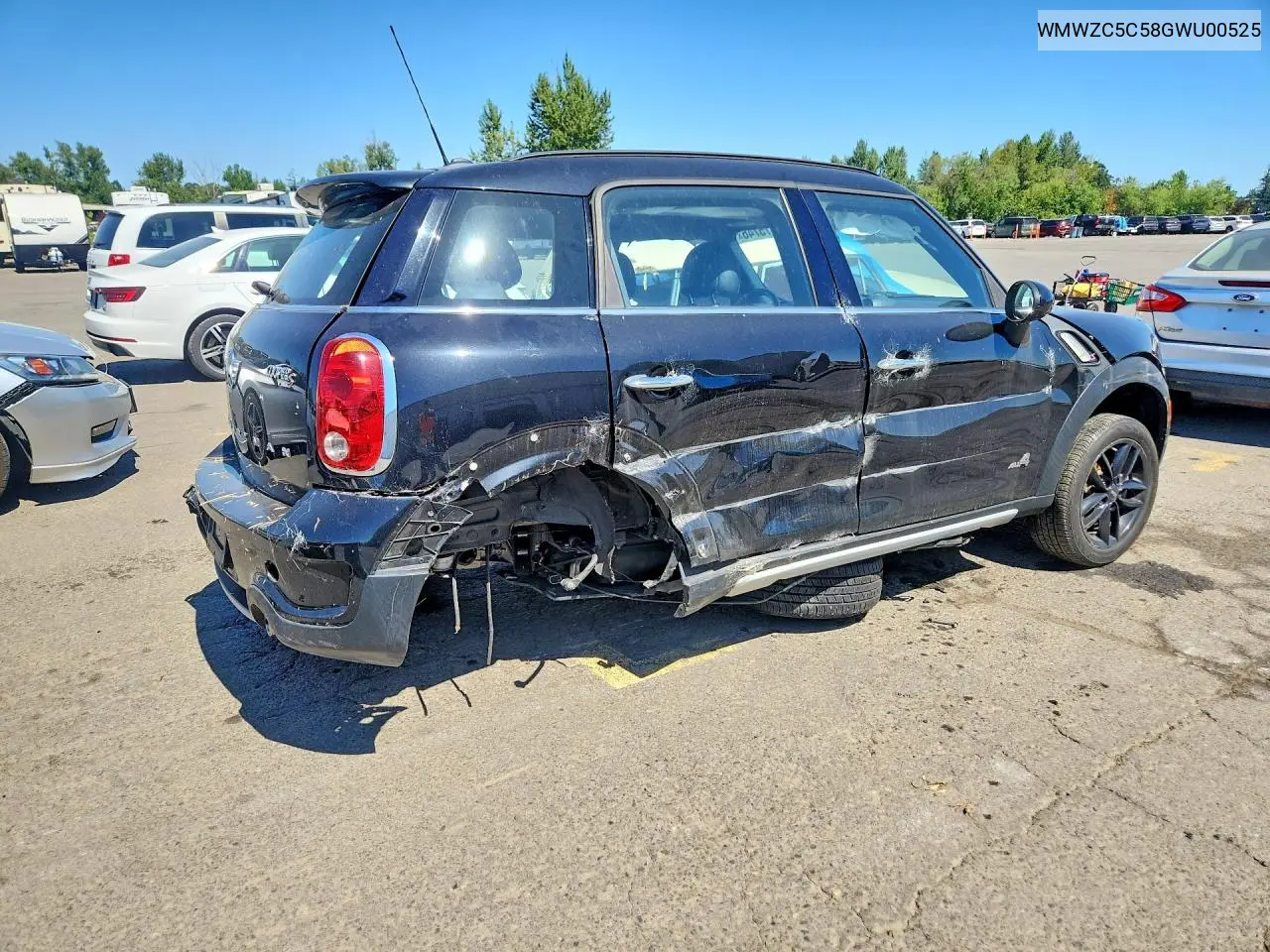 2016 Mini Cooper S Countryman VIN: WMWZC5C58GWU00525 Lot: 59975746