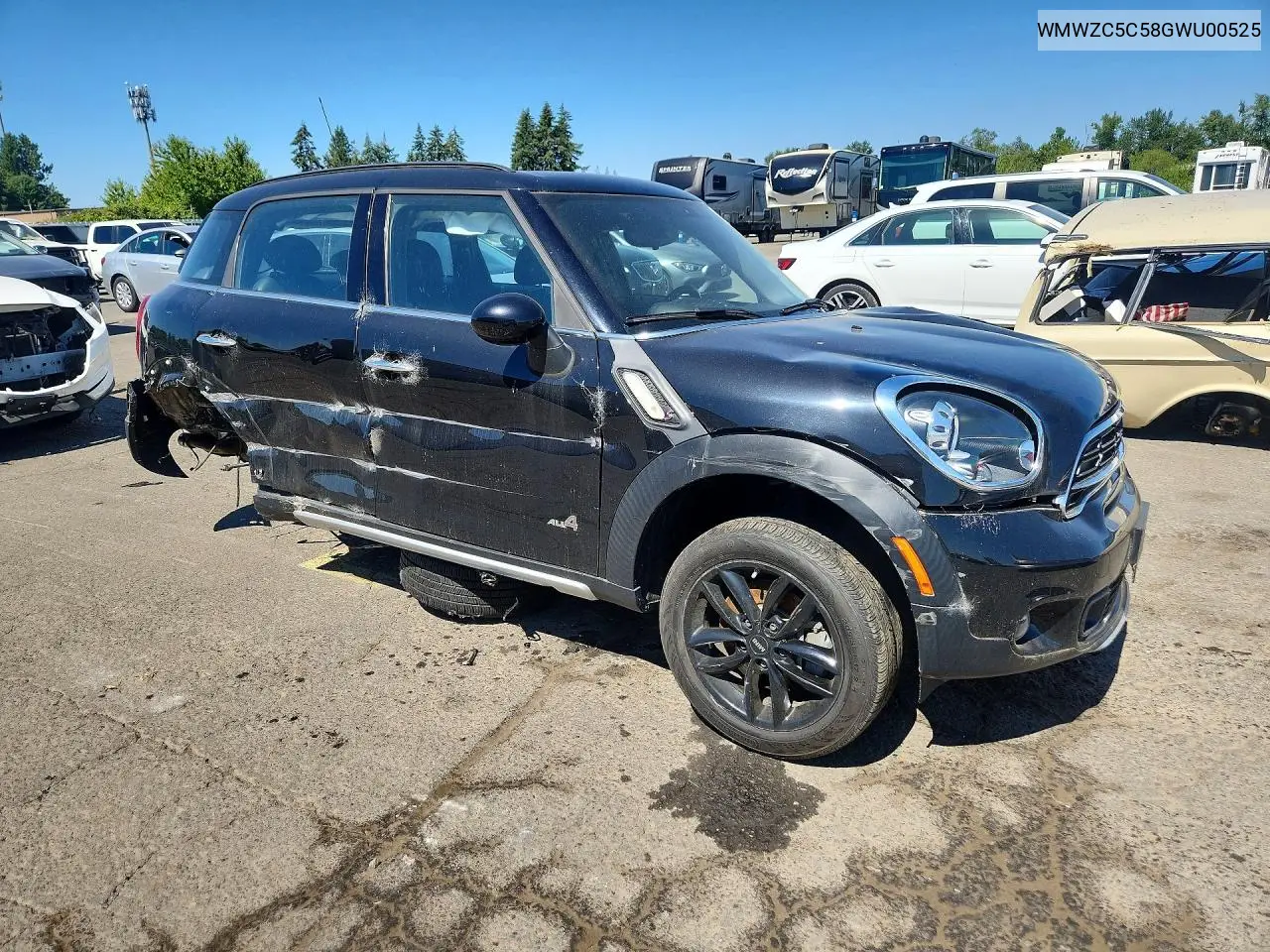 2016 Mini Cooper S Countryman VIN: WMWZC5C58GWU00525 Lot: 59975746