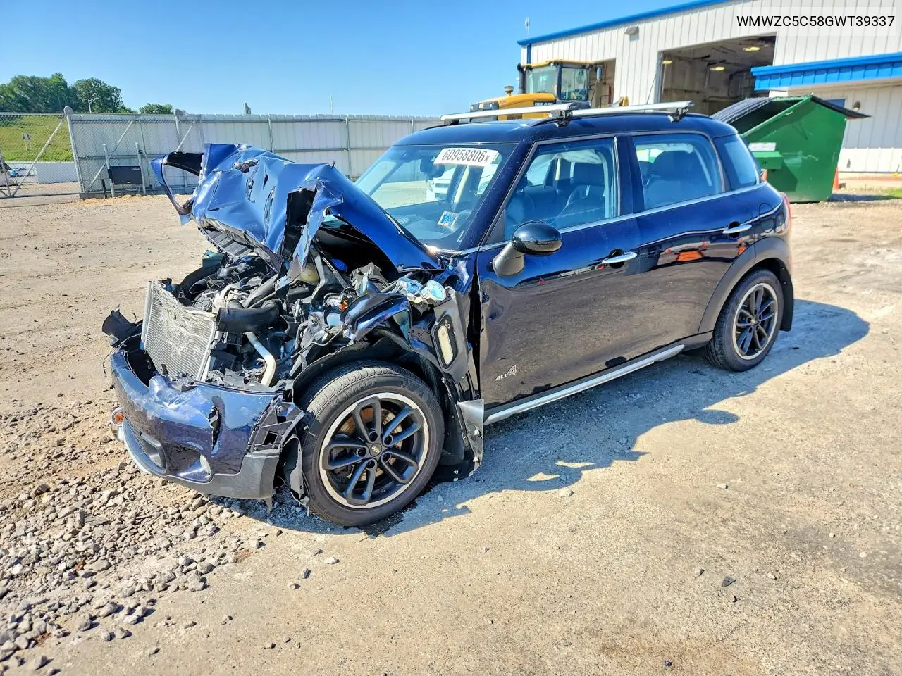 2016 Mini Cooper S Countryman VIN: WMWZC5C58GWT39337 Lot: 60958806