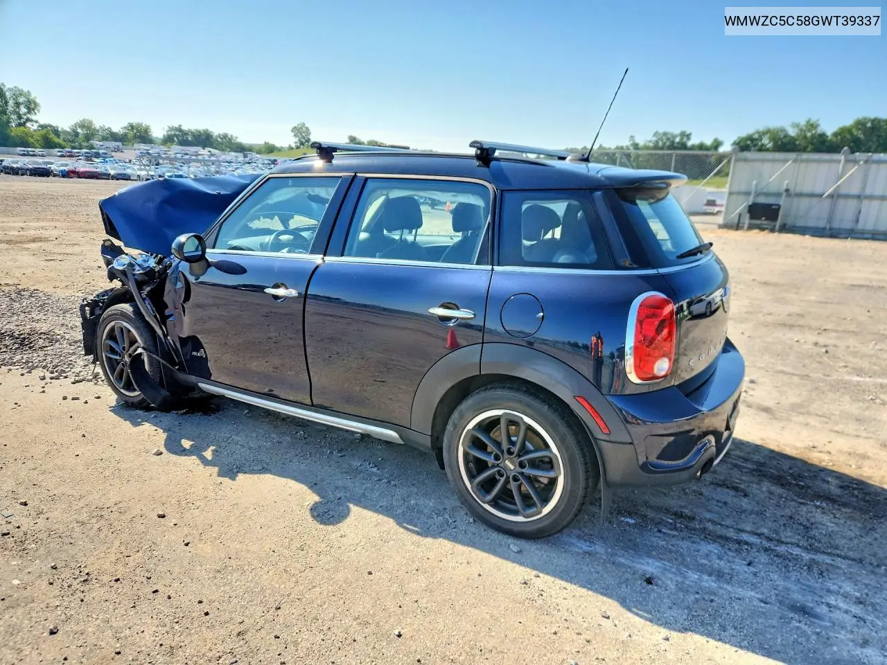 2016 Mini Cooper S Countryman VIN: WMWZC5C58GWT39337 Lot: 60958806