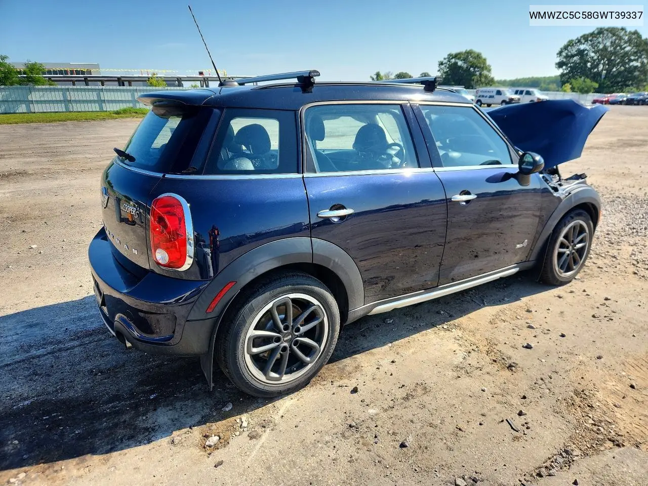 2016 Mini Cooper S Countryman VIN: WMWZC5C58GWT39337 Lot: 60958806