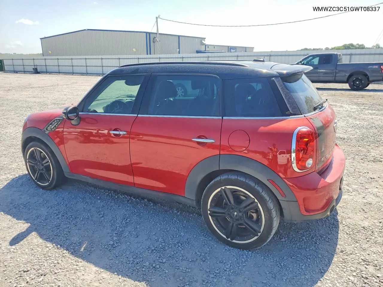 2016 Mini Cooper S Countryman VIN: WMWZC3C51GWT08337 Lot: 61761076