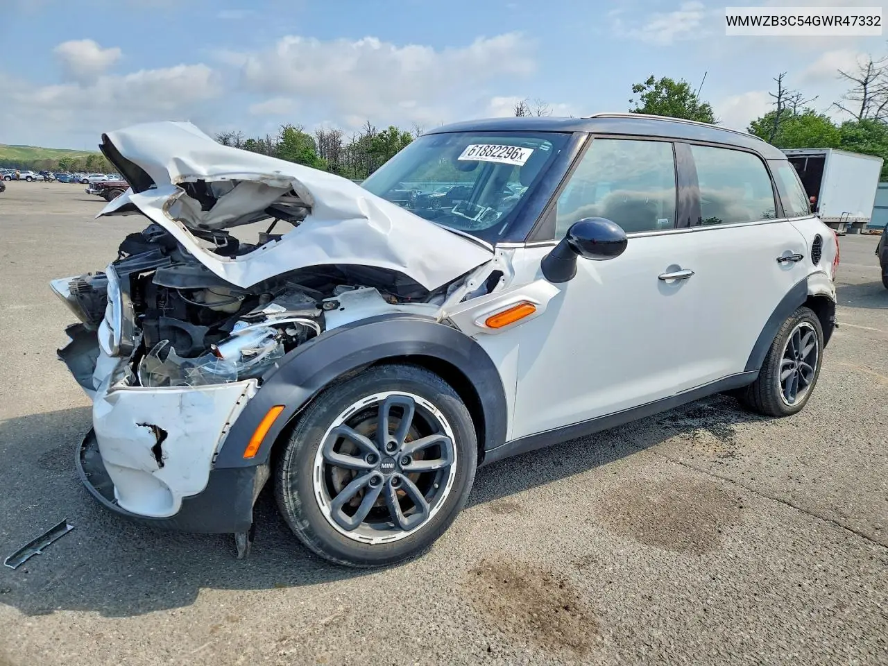 2016 Mini Cooper Countryman VIN: WMWZB3C54GWR47332 Lot: 61882296
