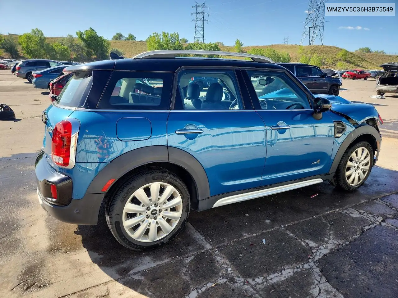 2017 Mini Cooper Countryman All4 VIN: WMZYV5C36H3B75549 Lot: 56786016