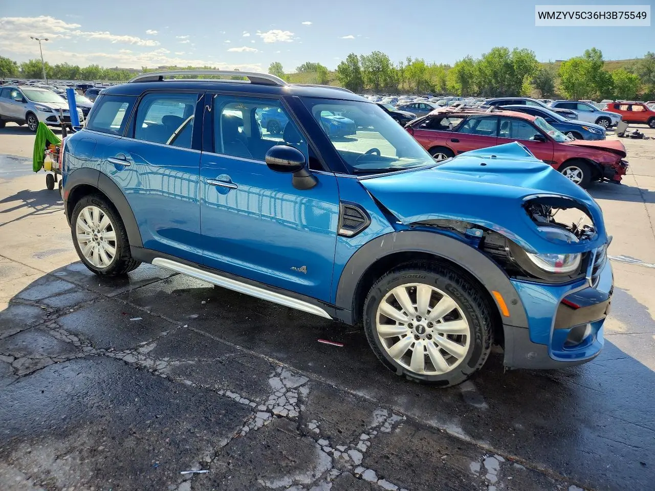 2017 Mini Cooper Countryman All4 VIN: WMZYV5C36H3B75549 Lot: 56786016