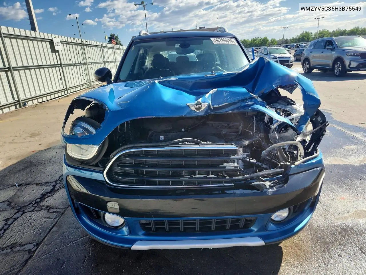 2017 Mini Cooper Countryman All4 VIN: WMZYV5C36H3B75549 Lot: 56786016