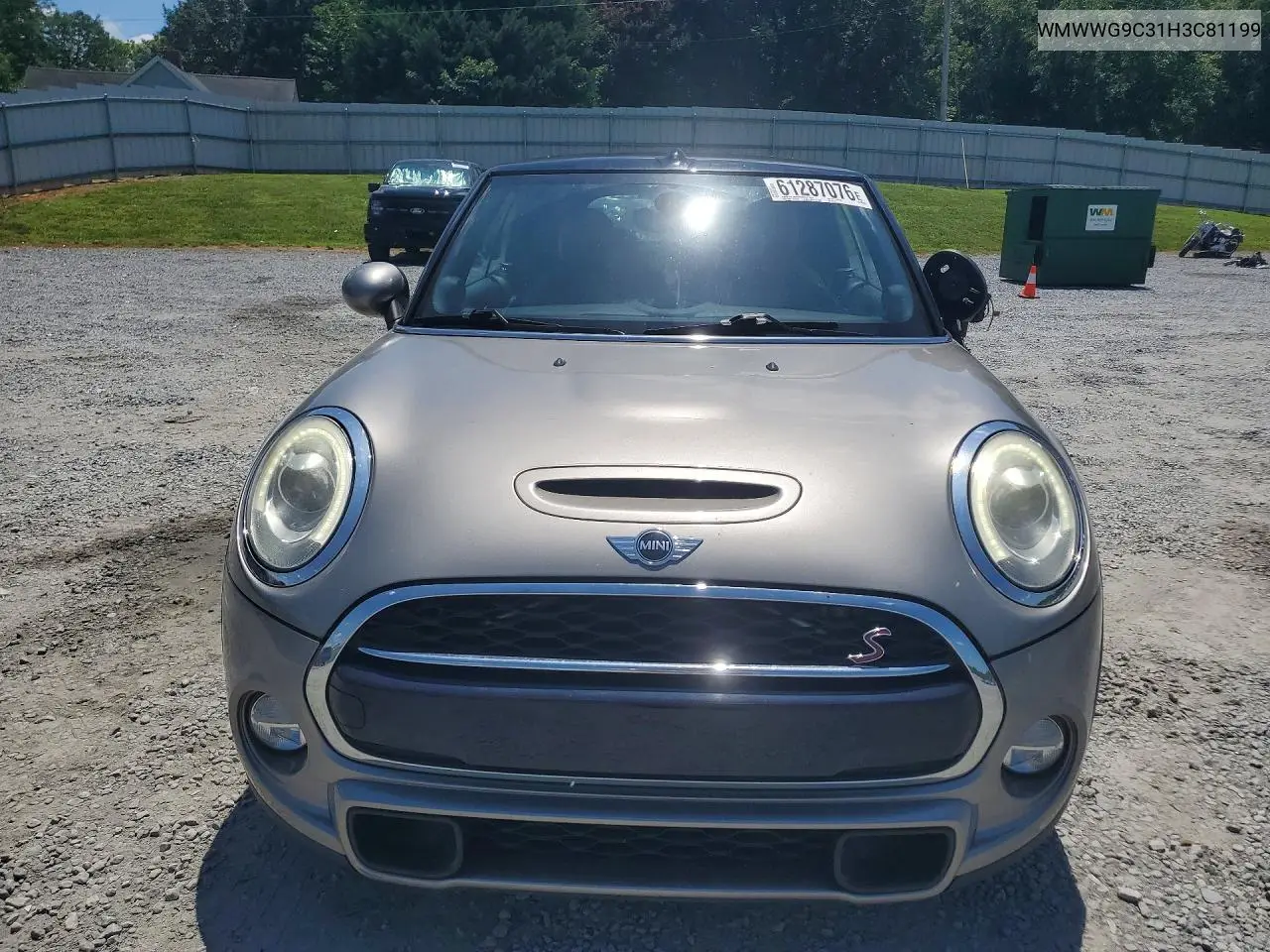 2017 Mini Cooper S VIN: WMWWG9C31H3C81199 Lot: 61287076