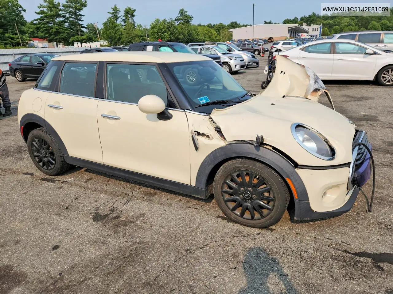 2018 Mini Cooper VIN: WMWXU1C51J2F81059 Lot: 60181626