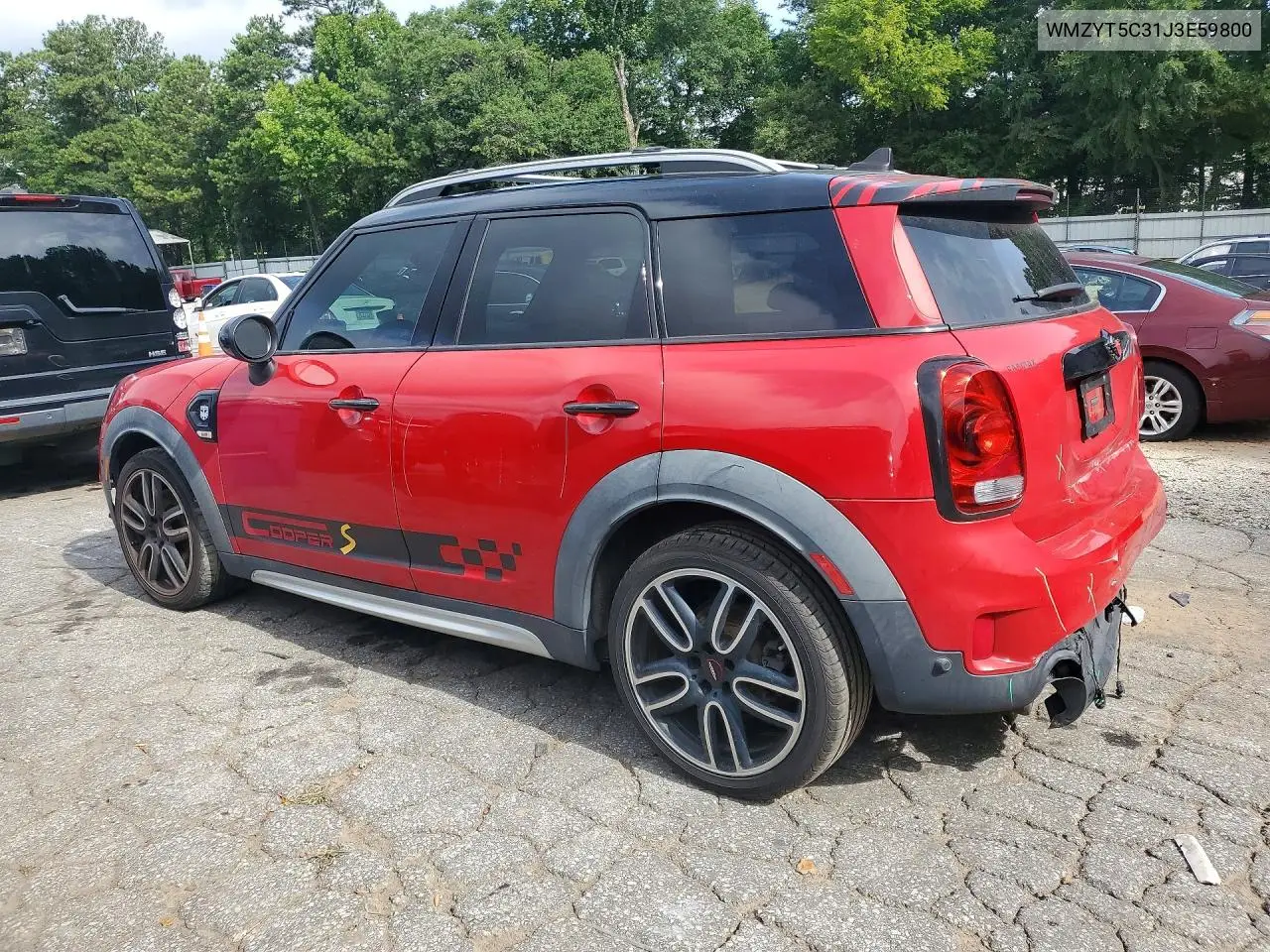 2018 Mini Cooper S Countryman All4 VIN: WMZYT5C31J3E59800 Lot: 61842616