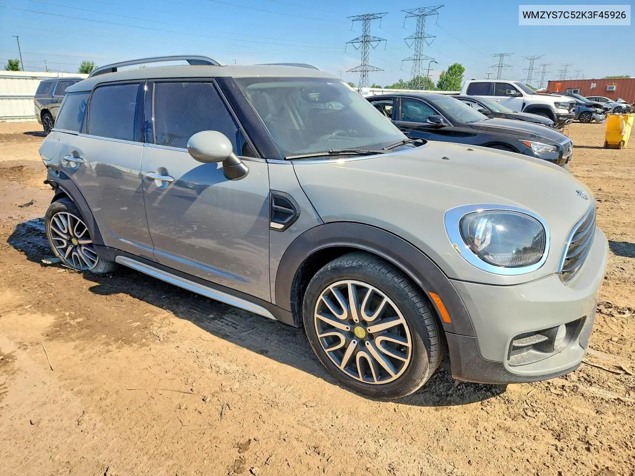 2019 Mini Cooper Countryman VIN: WMZYS7C52K3F45926 Lot: 59967216