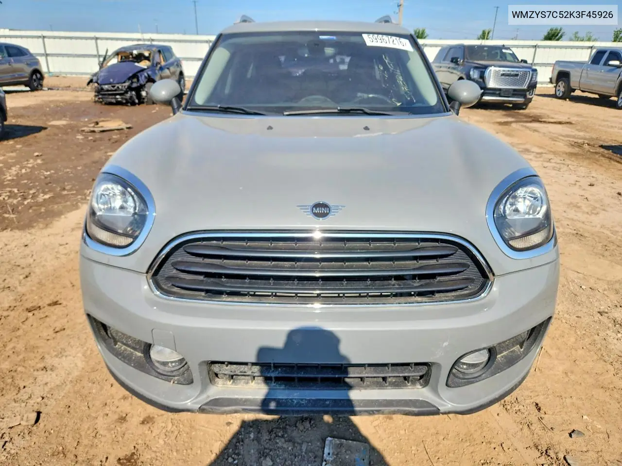2019 Mini Cooper Countryman VIN: WMZYS7C52K3F45926 Lot: 59967216