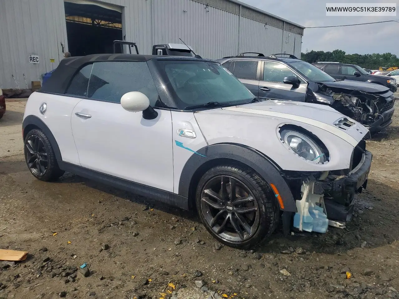 2019 Mini Cooper S VIN: WMWWG9C51K3E39789 Lot: 60598526