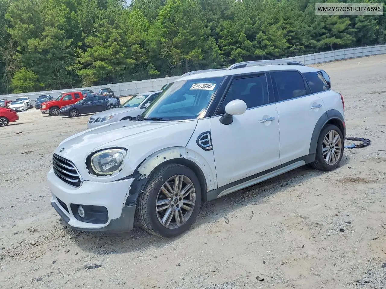 2019 Mini Cooper Countryman VIN: WMZYS7C51K3F46596 Lot: 61473096