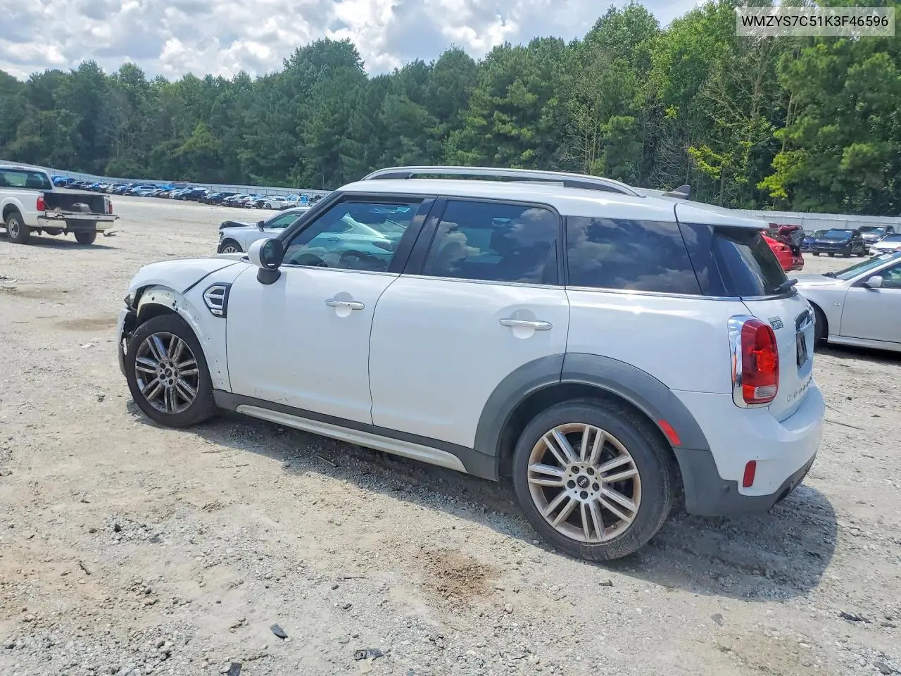 2019 Mini Cooper Countryman VIN: WMZYS7C51K3F46596 Lot: 61473096