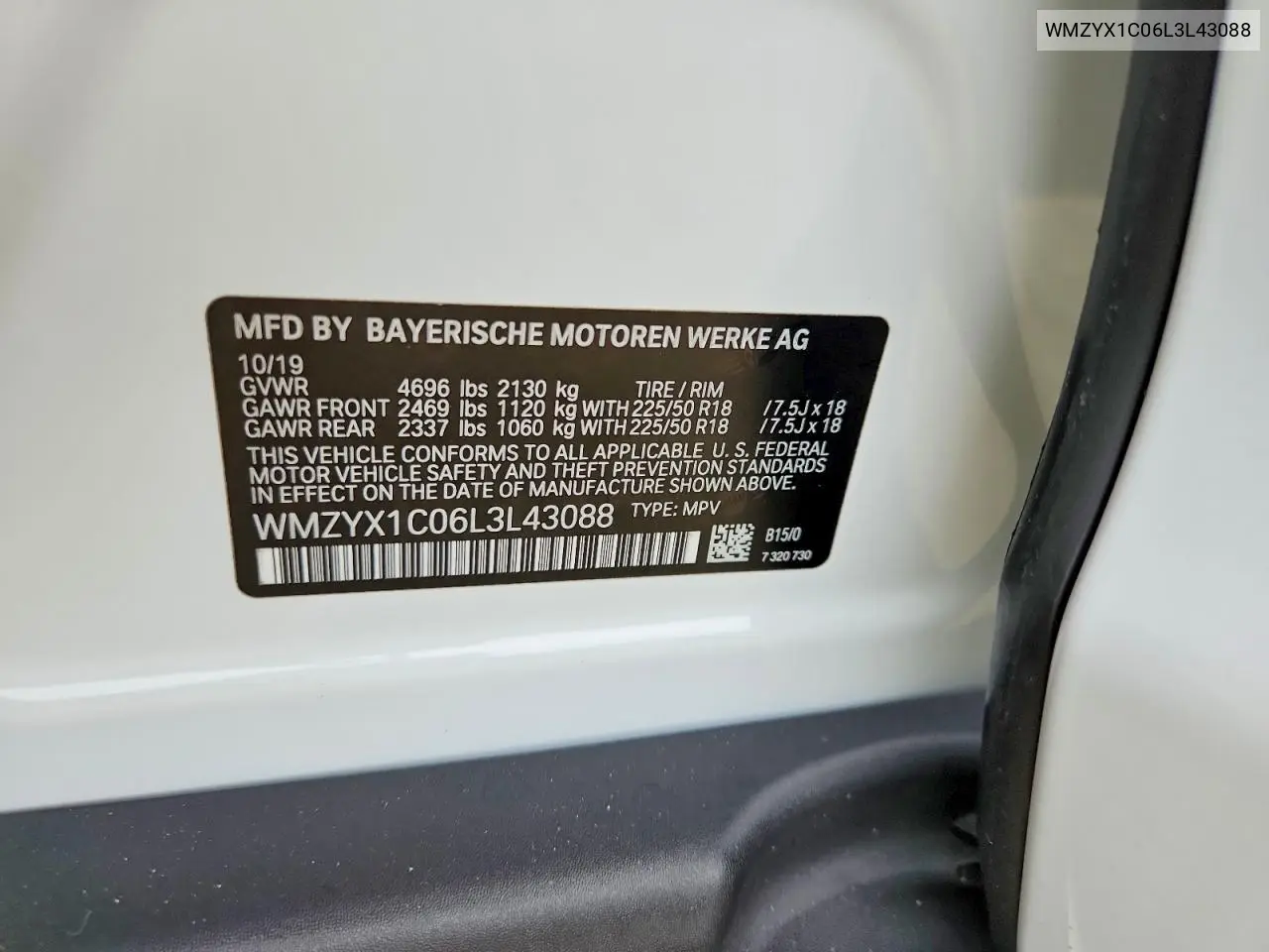 2020 Mini Cooper S Countryman All4 VIN: WMZYX1C06L3L43088 Lot: 60141446