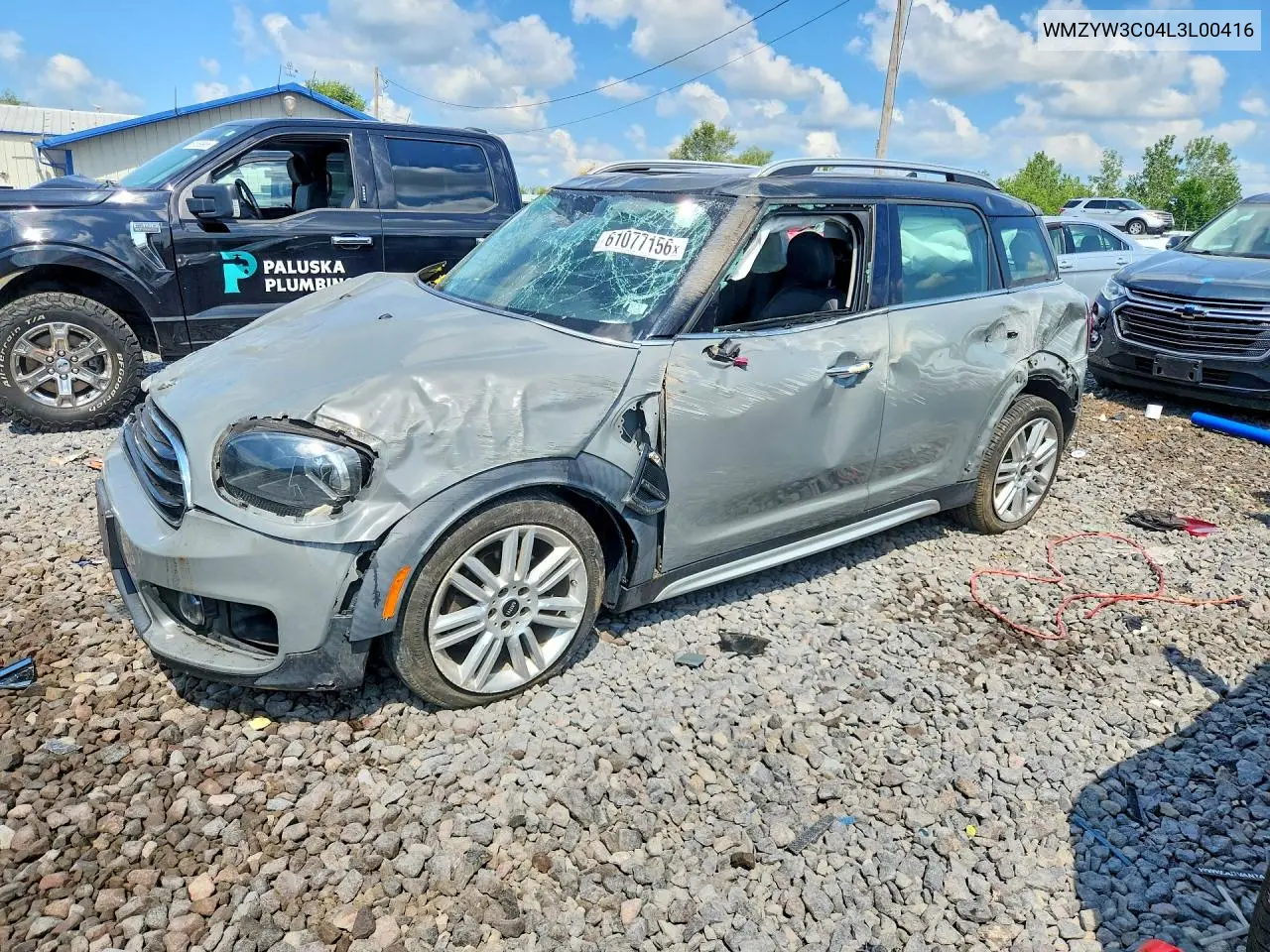 2020 Mini Cooper Countryman VIN: WMZYW3C04L3L00416 Lot: 61077156