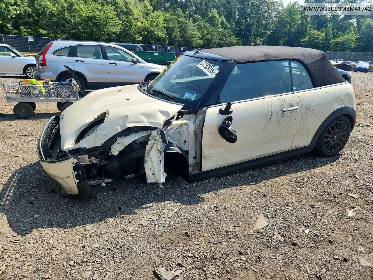 2021 Mini Cooper VIN: WMWWJ3C03M3M41742 Lot: 61153016