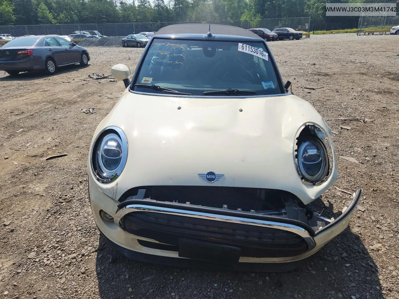 2021 Mini Cooper VIN: WMWWJ3C03M3M41742 Lot: 61153016