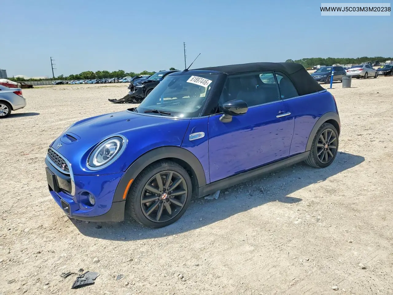 2021 Mini Cooper S VIN: WMWWJ5C03M3M20238 Lot: 61897446