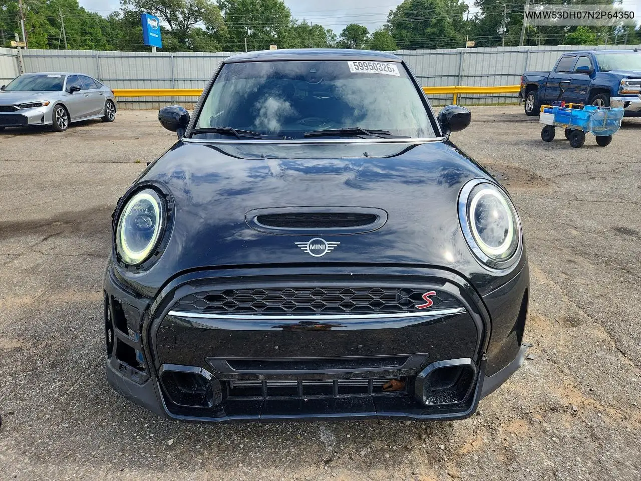 2022 Mini Cooper S VIN: WMW53DH07N2P64350 Lot: 59950326