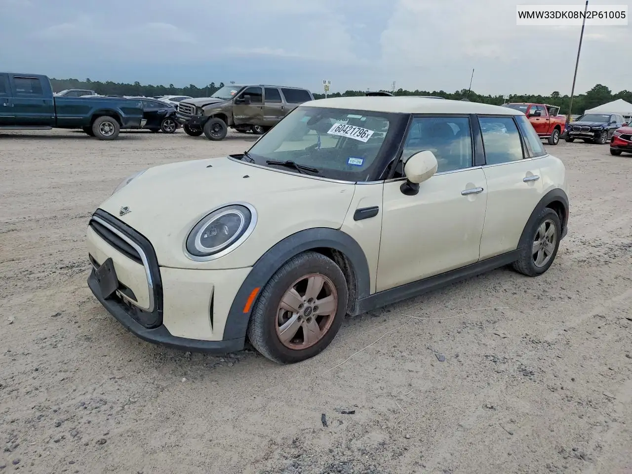 2022 Mini Cooper VIN: WMW33DK08N2P61005 Lot: 60421796